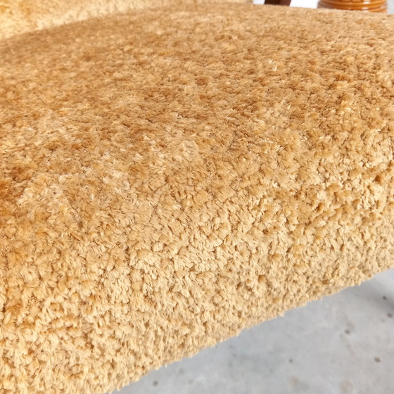 Image 1 of Poltrona Wingback anni '50 | restaurata | Gialla