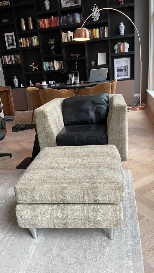 Poltrona Moroso con pouf