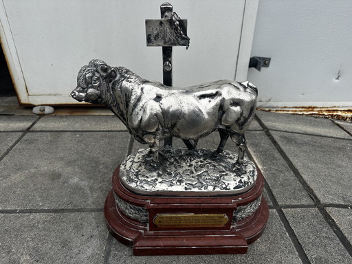 Grand Toreau in Silver Bronze- Henri Alfred Jacquemart (1824-1896 )- Christofle