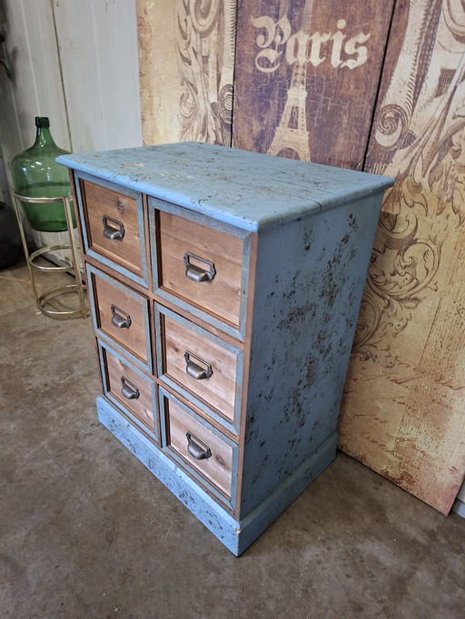 Vintage chest of drawers, medicine cabinet, filing cabinet, dimensions: 58x40cm and 77cm high.