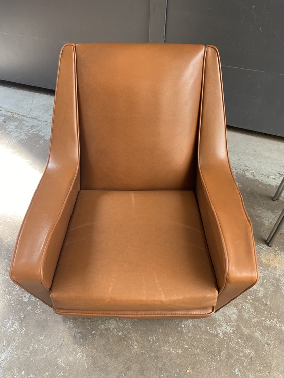 Image 1 of Skai Leren Clubfauteuil Jaren 60 Vintage