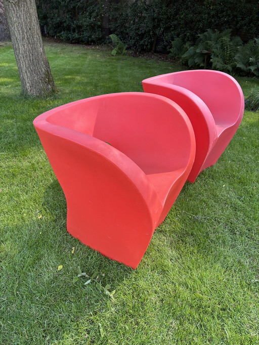 2x Little Albert garden Armchair design Ron Arad for Moroso