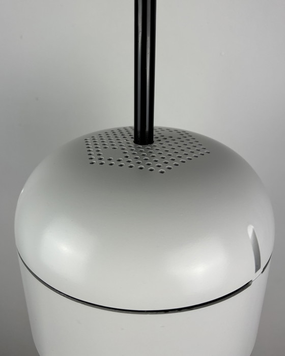 Image 1 of Staff Leuchten Arnold Berges Duo Matte white Vintage Pendant Lamp, Space Age, 70s, Mid Century, Industrial design, Germany 1970s