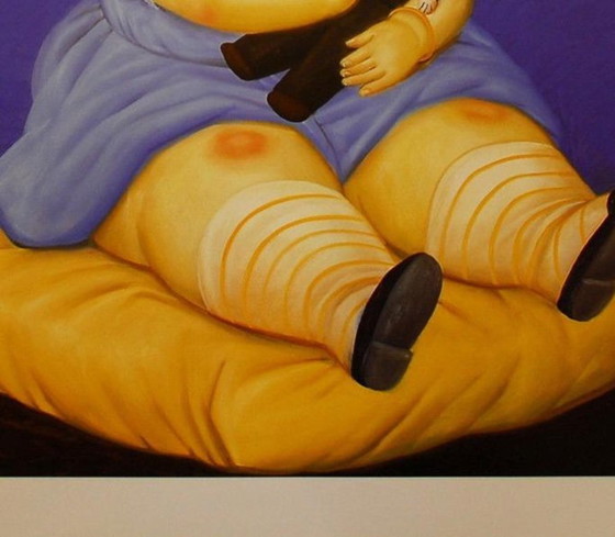 Image 1 of Fernando Botero – The Doll | Figurative Color Offset Lithograph Portrait
