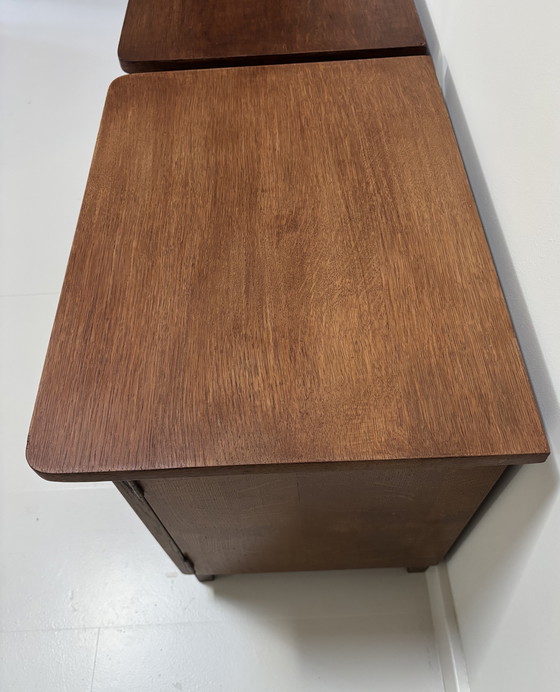 Image 1 of 2 comodini Mid-Century in rovere impiallacciato