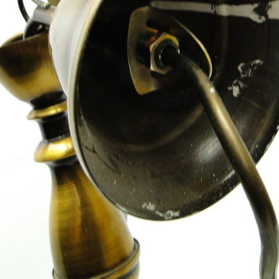 Mid-Century Modern Pendant Lamp From Polam, 1970s – Glass, Metal (photo 8 of 9)