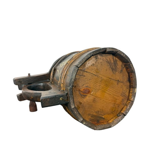 Chopine en bois suédoise peinte à la main, art populaire, Objets déco, Marron, Rustic (photo 9 sur 9)
