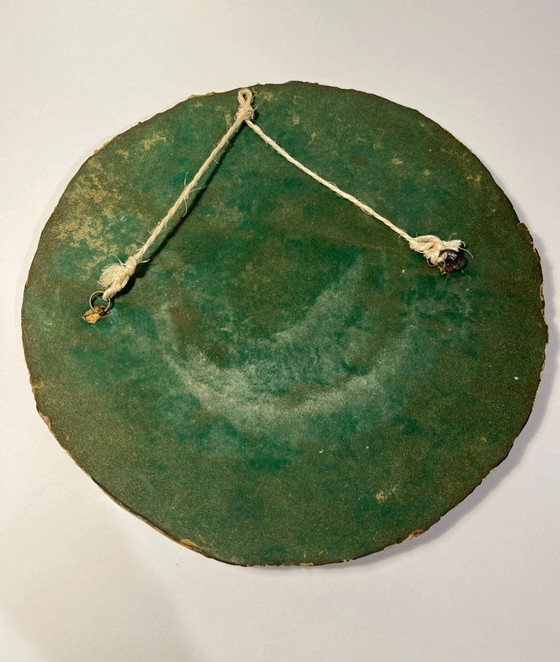 Image 1 of Espejo de pared Sunburst de cerámica esmaltada - Circa 1960 - Al estilo de Mithé Espelt