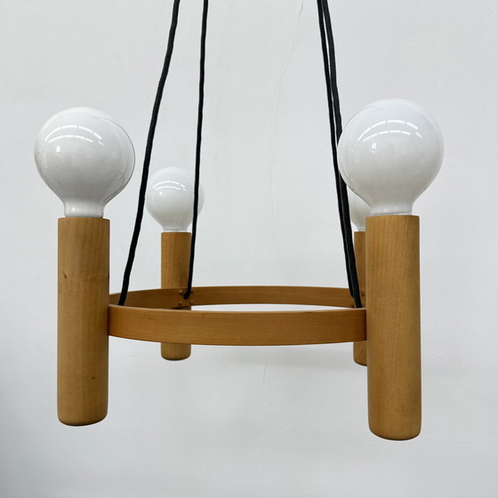 Image 1 of Vintage Domus Danish design hanging lamp chandelier , 1970s