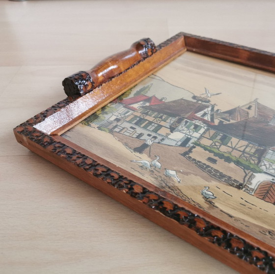 Image 1 of Antique Wooden Tray