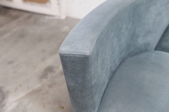 Image 1 of "Negresco" Sofa, designed by Bernard Massot for Neology France, in moiré velvet