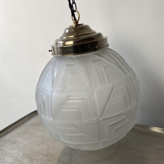 Image 1 of Ancienne  Lampe Suspension Lampe Art-Deco Vintage