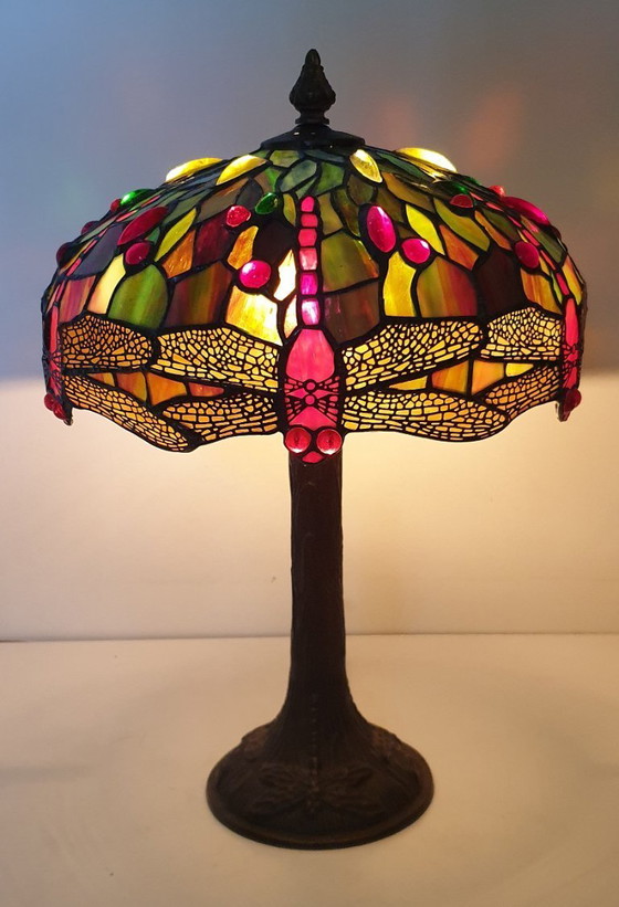 Image 1 of Tiffany table lamp 6 Dragonfly