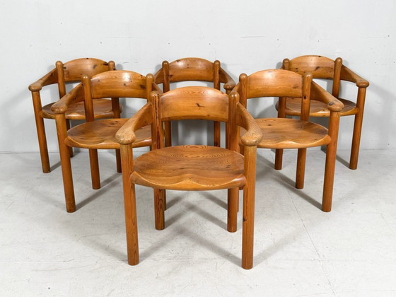 Image 1 of Set van 6 fauteuils van Rainer Daumiller voor Hirtshals Sawmill, Denemarken, jaren 70.
