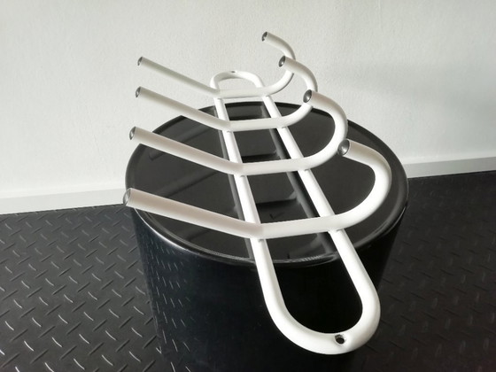 Image 1 of Vintage white wall coat rack 1980s