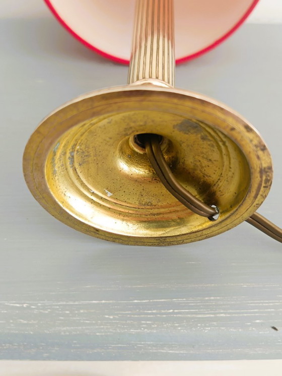 Image 1 of Art Nouveau lamp in verguld messing