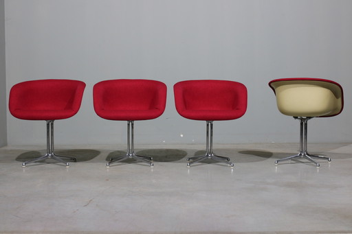 La Fonda Stoel van Ray en Charles Eames voor Herman Miller, Set van 4