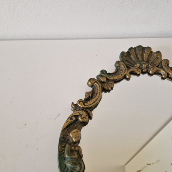 Image 1 of Miroir italien vintage en laiton