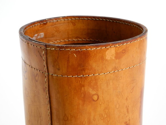 Image 1 of Beautiful 1960s leather paper bin by Torben Ørskov & Co Denmark