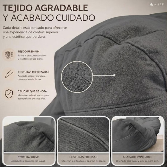 Image 1 of Puf XXL Aire Designer - Puf con relleno incluido para adultos