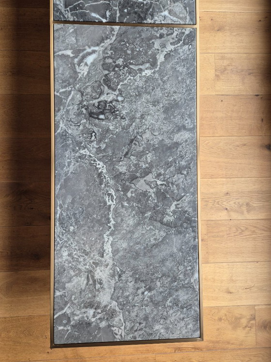 Image 1 of Eichholtz - salontafel 'La Quinta' - Grijs Marmer blad