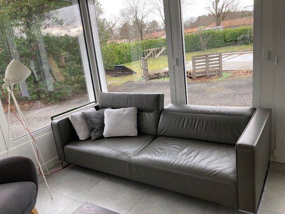 Image 1 of Urbani bank – Didier Gomez voor Ligne Roset – Antracietgrijs leer