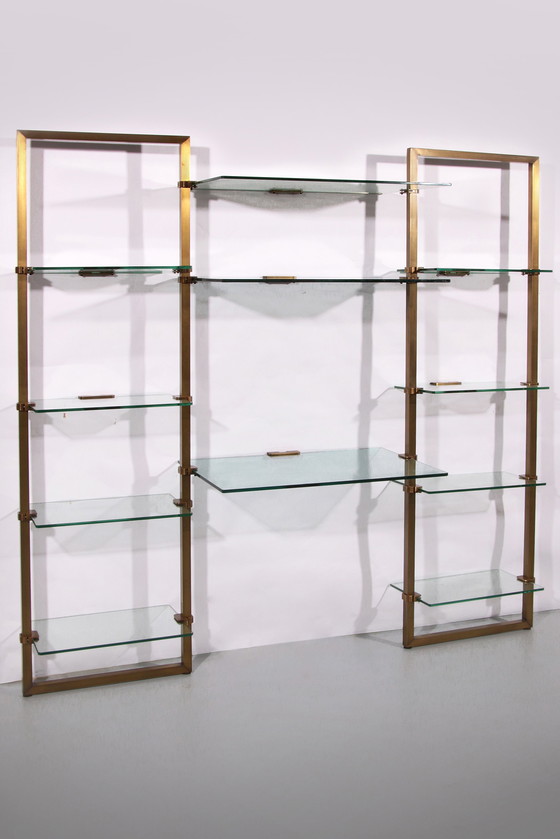 Image 1 of Peter Ghyczy, mobiletto da parete in ottone molto raro, modello R16, 1970