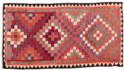 Kelim Semi-Antique Caucus Kilim - Vintage Armenian Art – vloerkleden en tapijten, Cotton