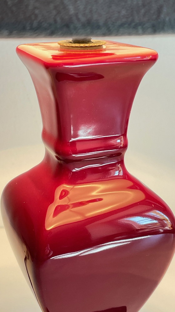 Image 1 of Lampe Chic Céramique Et Velours Vintage