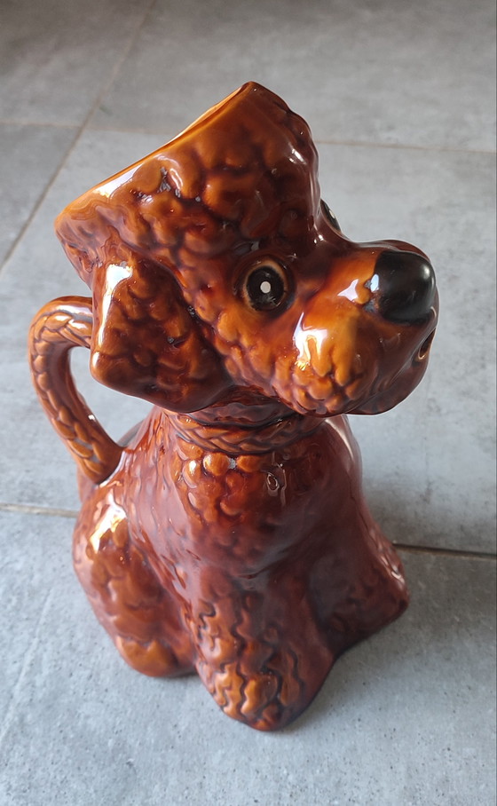 Image 1 of Zoömorfe keramische kan in de vorm van een poedel, jaren 1950-1960