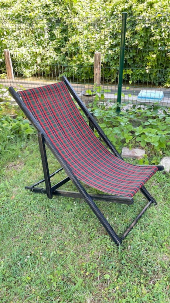 Vintage Canvas Folding Sun Lounger – Sunbed (photo 8 of 35)