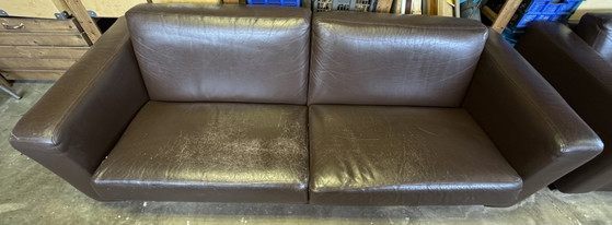 Image 1 of Leren bankstel HF Style (bruin) 2x 3 persoons