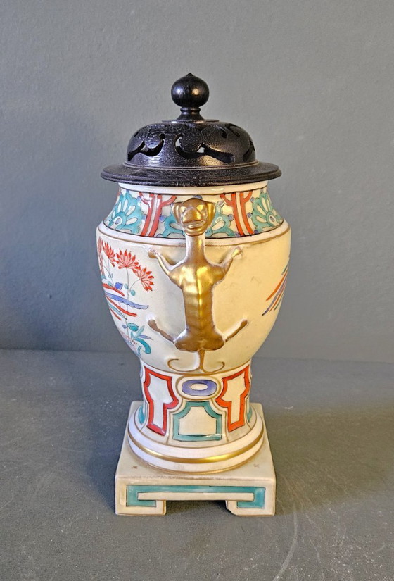 Image 1 of Incienso estilo Kakiemon con tapa de madera