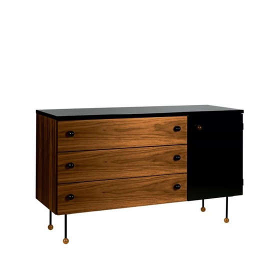 Gubi The Adnet Collection Chest of drawers, Black and Wood, Mid Century Modern (photo 5 of 5)