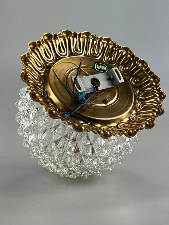 Image 1 of 60s 70s Wandlamp Plafondlamp Gaetano Sciolari voor Sciolari Messing Ontwerp 60s