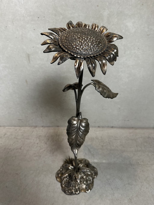 Vintage-Aschenbecher in Sonnenblumenform – S. Agudo