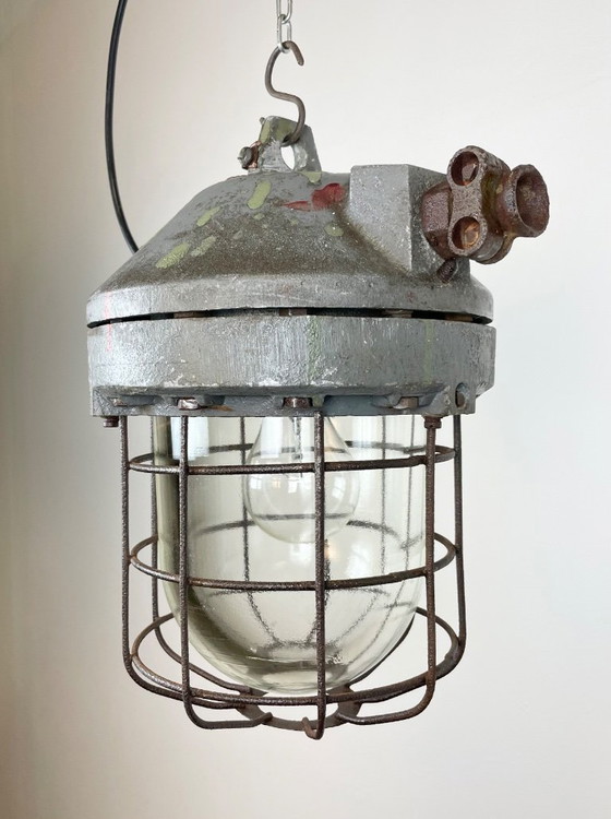 Image 1 of Dunkelgraue, explosionsgeschützte Industrielampe von Elektrosvit, 1960er Jahre