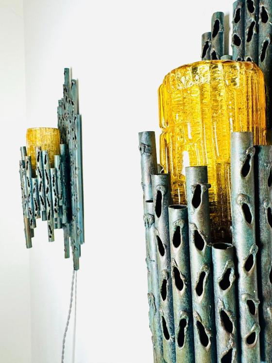 Brutalistische wandlampen van Marcello Fantoni voor Fantoni Studio Firenze, Italië, jaren 60 – Cast Iron (photo 4 of 9)