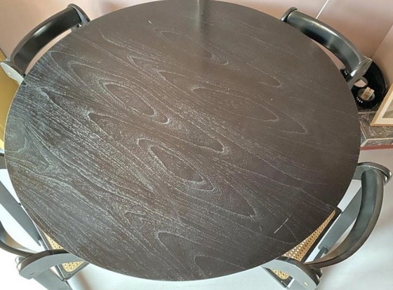 Image 1 of Mesa de comedor redonda HKLiving Pillar negra | Diámetro 140 cm