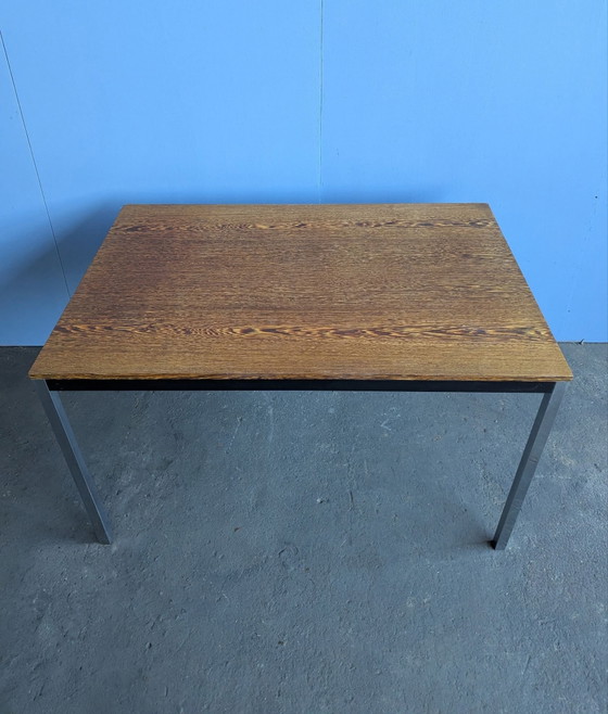 Minimalistischer TE52 Schreibtisch/Esstisch Martin Visser Spectrum – Rostfreier Stahl, Metall (photo 5 of 15)