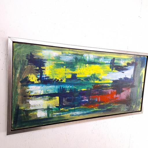 Abstract expressionist painting by Helga Gregersen