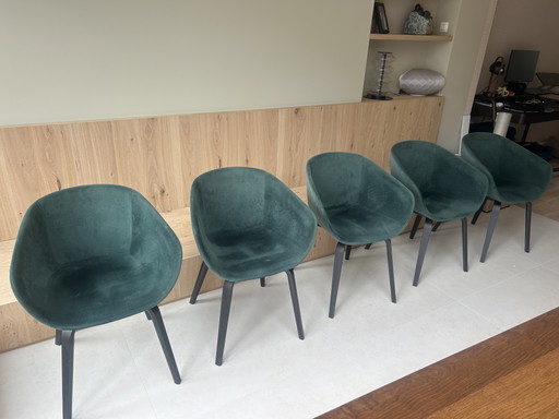 Set Van 5 Luxe Italiaans Design Stoelen – Natuzzi, eetkamerstoelen, Textile