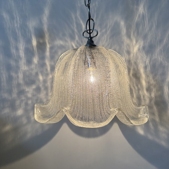 Image 1 of Lampe suspendue en verre de Murano, 1970