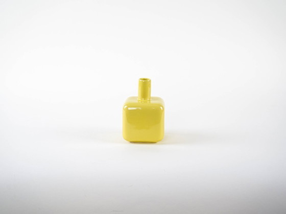 Image 1 of Yellow ceramic vase, German design, 1990s, manufactured by ASA Selection