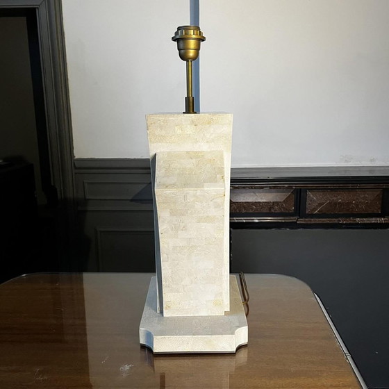 Hollywood Regency Lamp Base in Tessellated Stone & Brass Inlayby Maitland Smith, Usa, 1970s – Table lamps (photo 14 of 17)