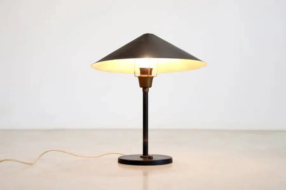 Vintage black Danish design table lamp – Metal, Brass, Mid Century Modern (photo 2 of 6)