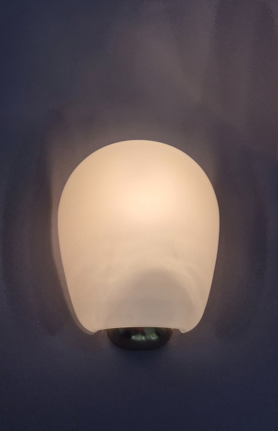 Image 1 of Vintage Mid-Century Glass Wall light Wilhelm Wagenfeld Peill & Putzler