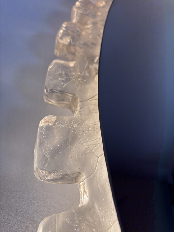 Vintage Hillebrand Verlichte Spiegel – Jars '60/'70 – Ice Glass / Sugar Glass – Plastic (photo 4 of 11)