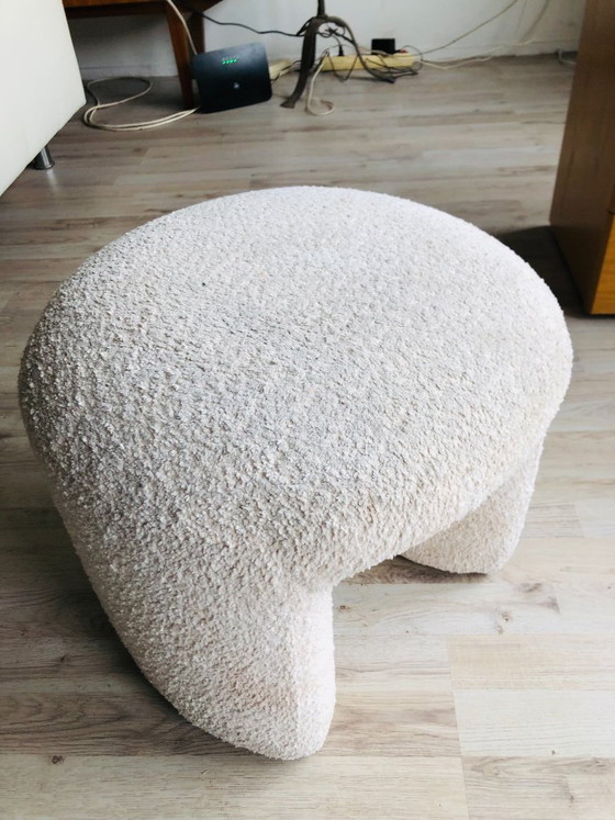 Image 1 of By-Boo - Puf Sahi - Puf Sahi beige y blanco