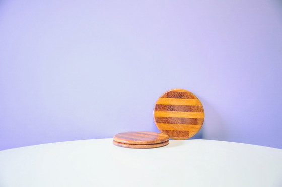 Lot de 3 dessous de verre vintage en bois – Accessoires de table, Wood (photo 3 of 5)